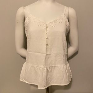Womens Size Small White Lace Tank Top